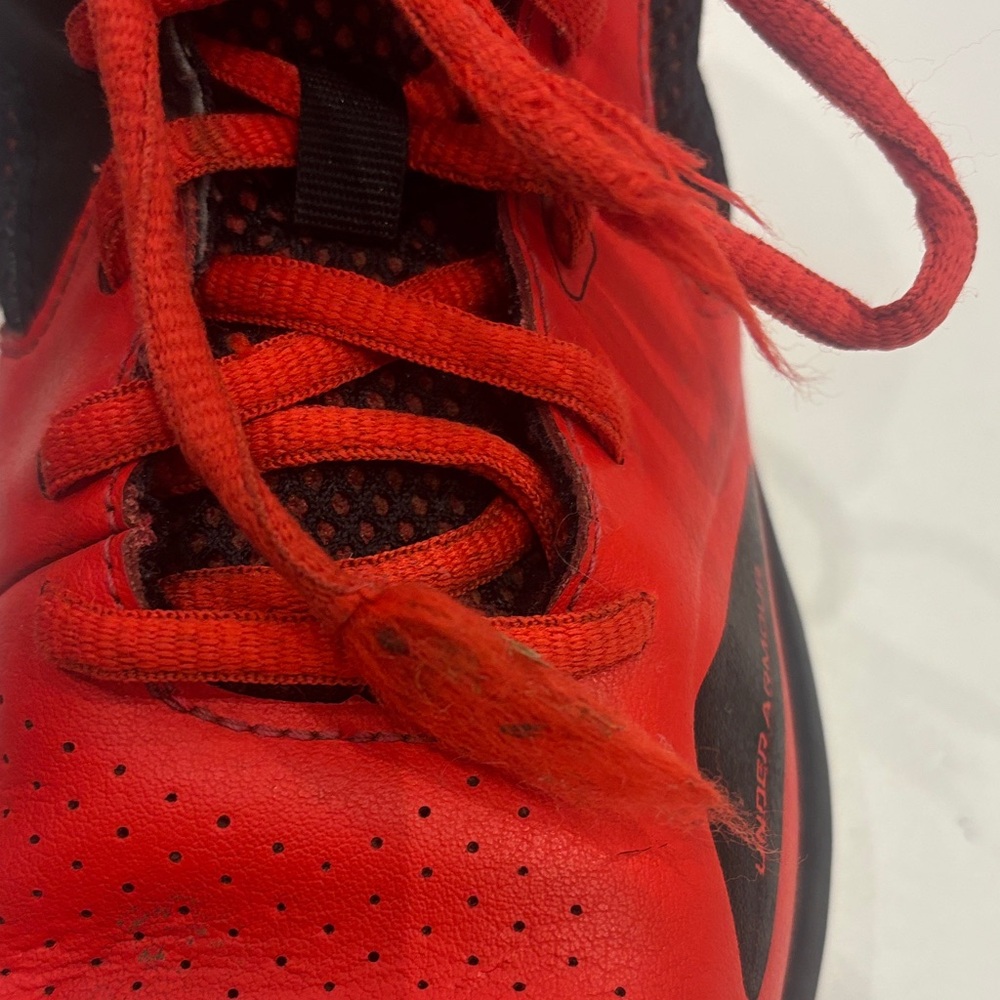 Under Armour Kids Red and Black Sneakers - Picture 2 of 9